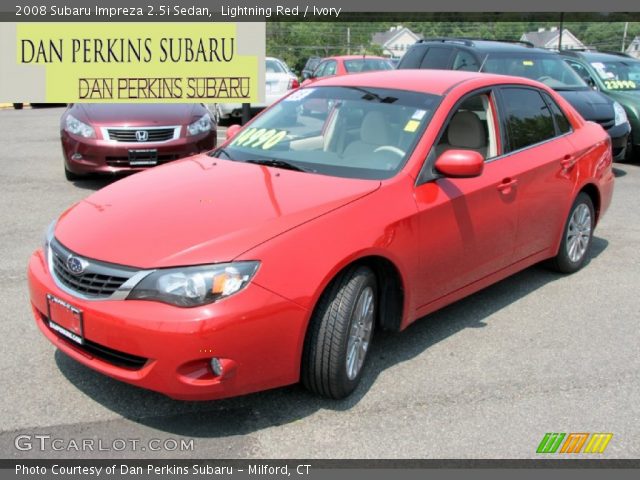 2008 Subaru Impreza 2.5i Sedan in Lightning Red