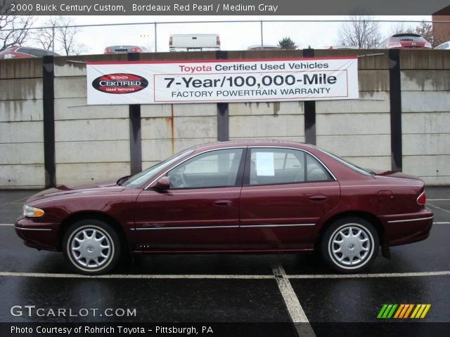 2000 Buick Century Custom in Bordeaux Red Pearl