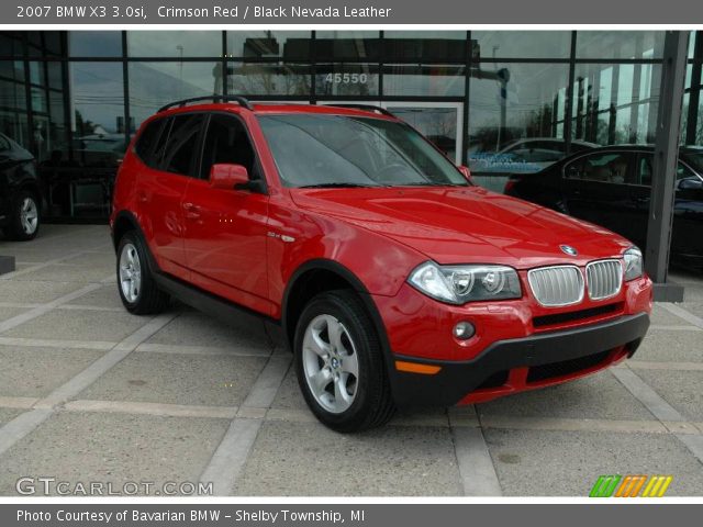 2007 BMW X3 3.0si in Crimson Red