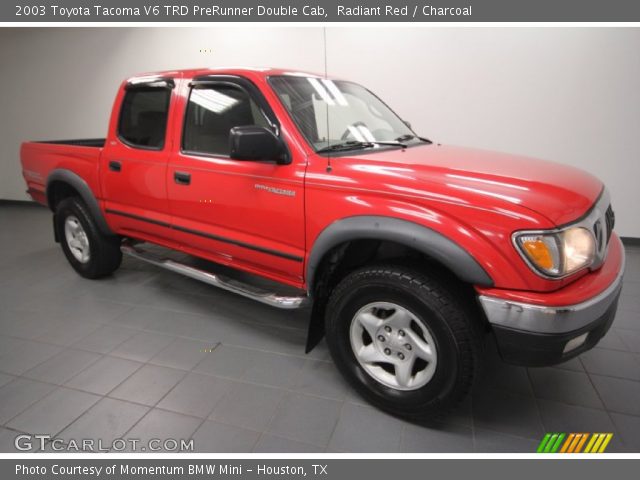 2003 Toyota Tacoma V6 TRD PreRunner Double Cab in Radiant Red