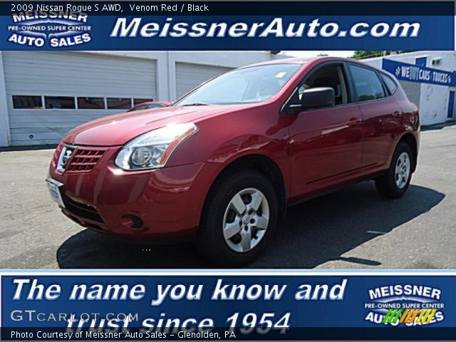 2009 Nissan Rogue S AWD in Venom Red