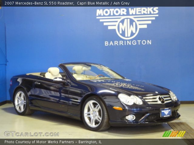 2007 Mercedes-Benz SL 550 Roadster in Capri Blue Metallic