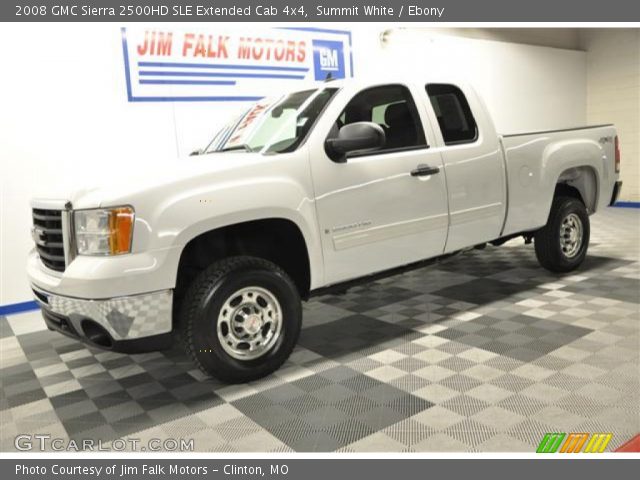 2008 GMC Sierra 2500HD SLE Extended Cab 4x4 in Summit White