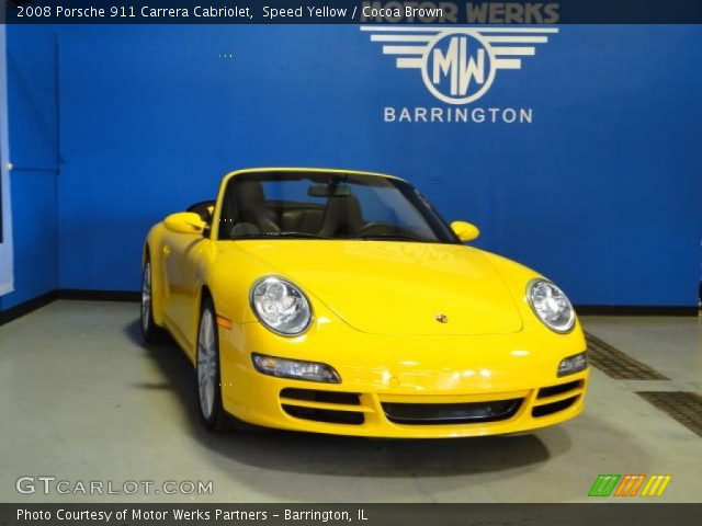 2008 Porsche 911 Carrera Cabriolet in Speed Yellow