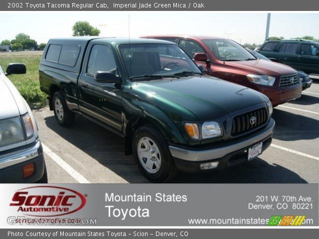 2002 Toyota Tacoma Regular Cab in Imperial Jade Green Mica