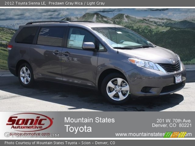 2012 Toyota Sienna LE in Predawn Gray Mica