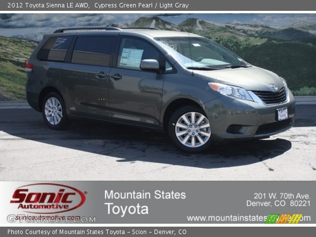 2012 Toyota Sienna LE AWD in Cypress Green Pearl