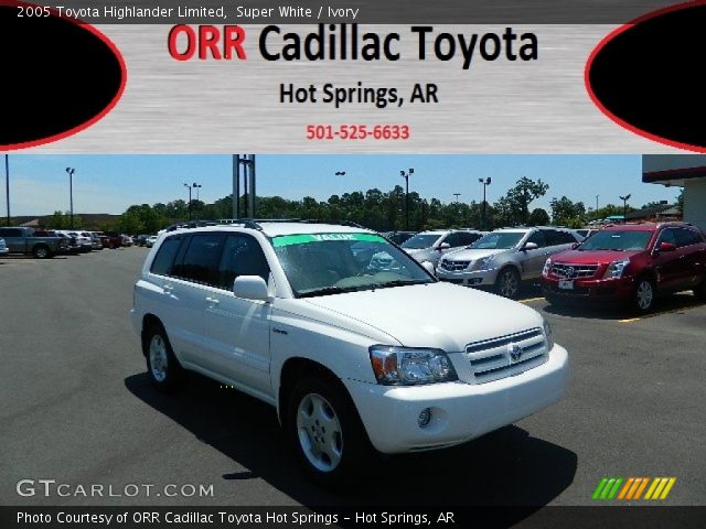 2005 Toyota Highlander Limited in Super White