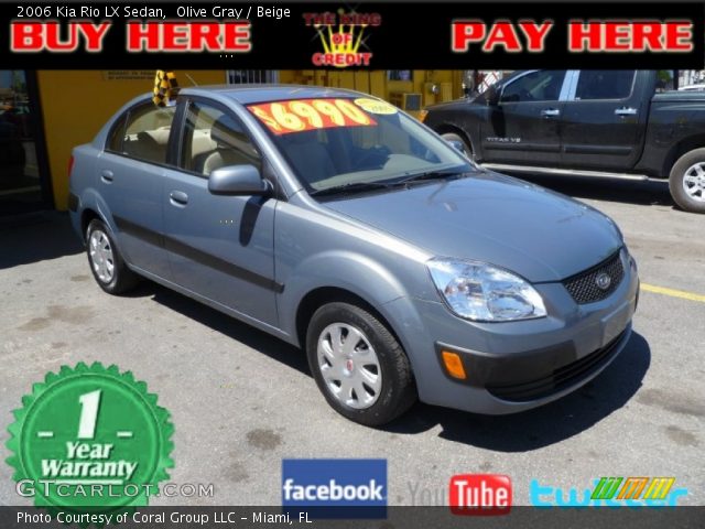 2006 Kia Rio LX Sedan in Olive Gray