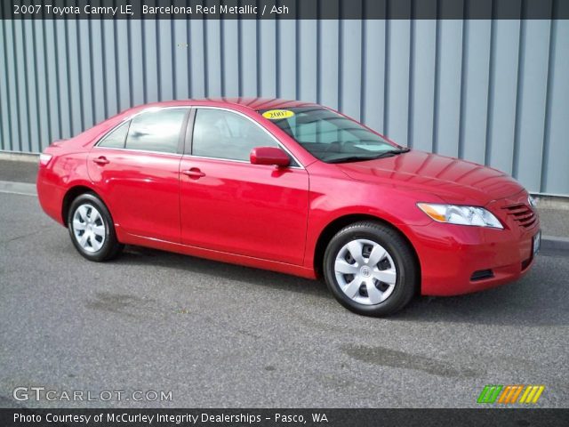 2007 Toyota Camry LE in Barcelona Red Metallic