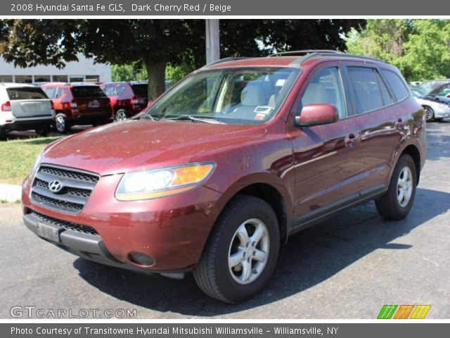 2008 Hyundai Santa Fe GLS in Dark Cherry Red