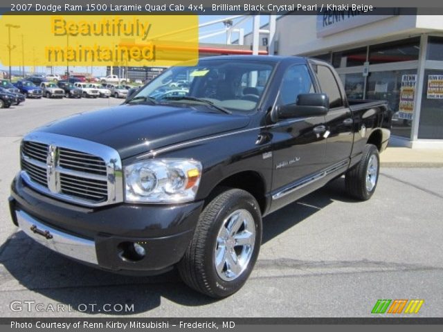 2007 Dodge Ram 1500 Laramie Quad Cab 4x4 in Brilliant Black Crystal Pearl