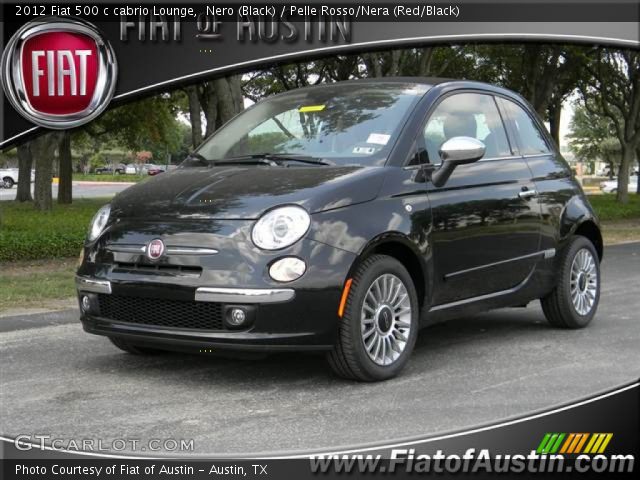 2012 Fiat 500 c cabrio Lounge in Nero (Black)