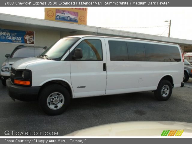 2003 Chevrolet Express 3500 Extended Passenger Van in Summit White