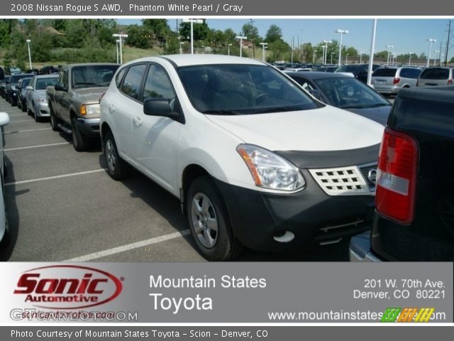 2008 Nissan Rogue S AWD in Phantom White Pearl