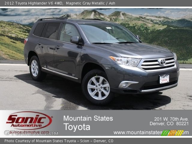 2012 Toyota Highlander V6 4WD in Magnetic Gray Metallic