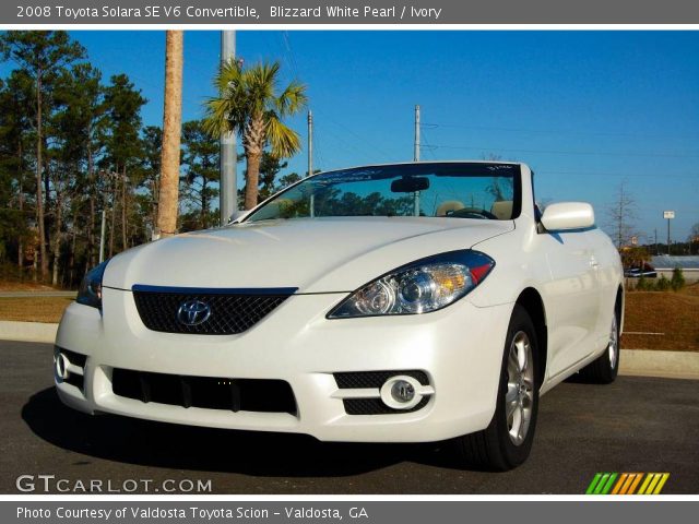 2008 Toyota Solara SE V6 Convertible in Blizzard White Pearl