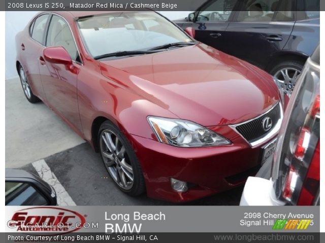 2008 Lexus IS 250 in Matador Red Mica