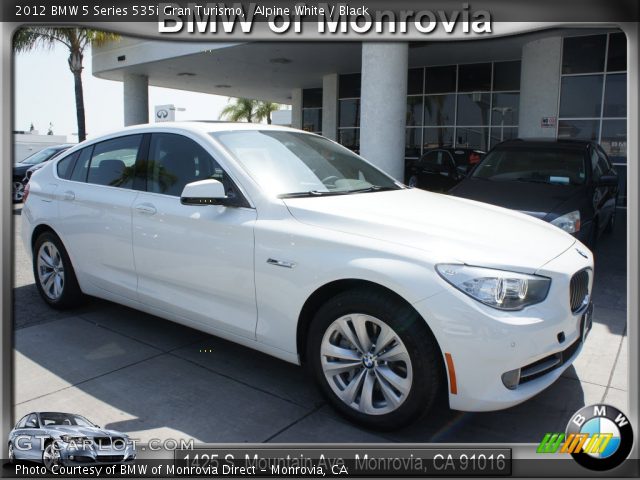 2012 BMW 5 Series 535i Gran Turismo in Alpine White