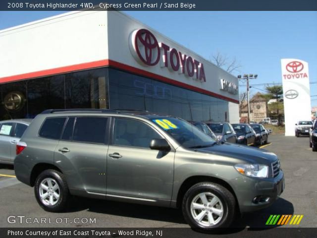 2008 Toyota Highlander 4WD in Cypress Green Pearl