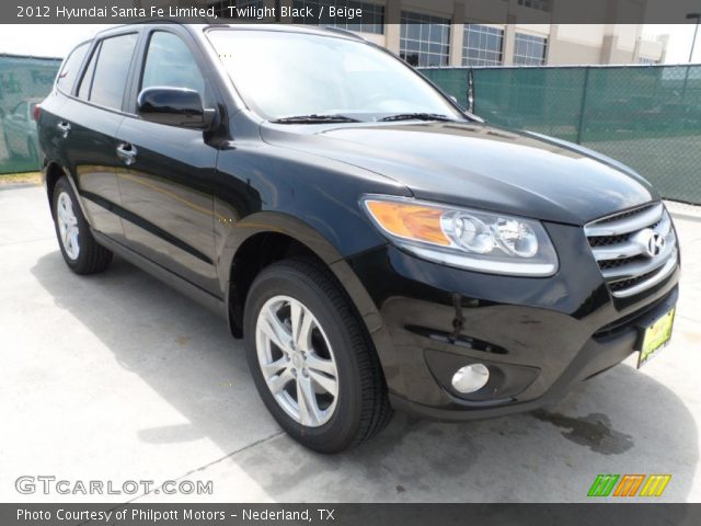 2012 Hyundai Santa Fe Limited in Twilight Black
