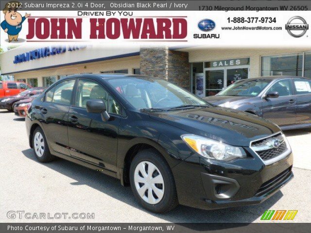 2012 Subaru Impreza 2.0i 4 Door in Obsidian Black Pearl