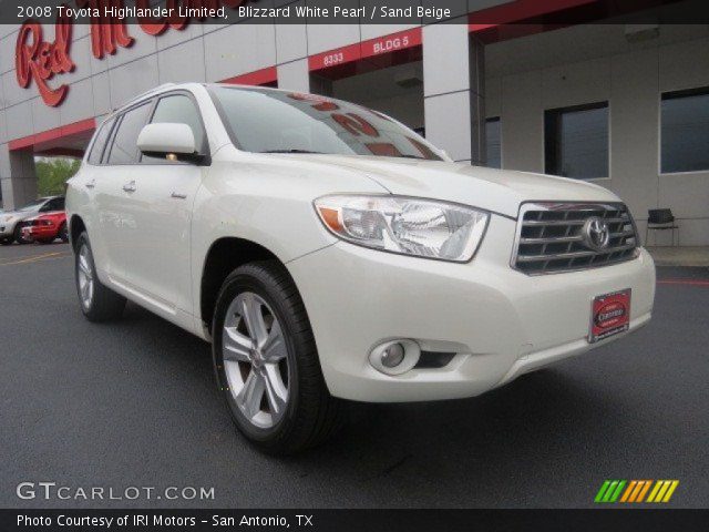2008 Toyota Highlander Limited in Blizzard White Pearl