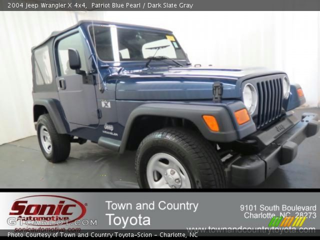 2004 Jeep Wrangler X 4x4 in Patriot Blue Pearl