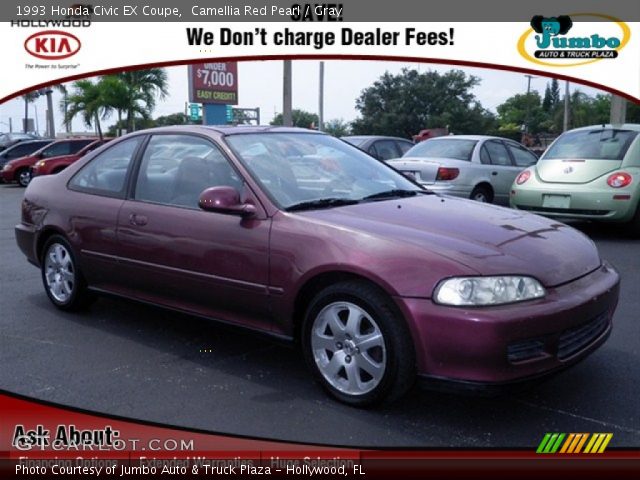 1993 Honda Civic EX Coupe in Camellia Red Pearl