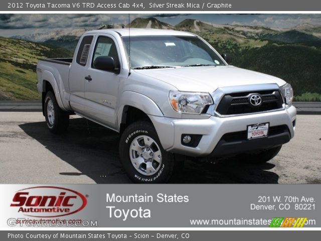 2012 Toyota Tacoma V6 TRD Access Cab 4x4 in Silver Streak Mica