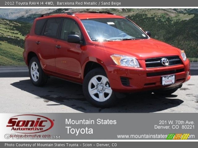2012 Toyota RAV4 I4 4WD in Barcelona Red Metallic