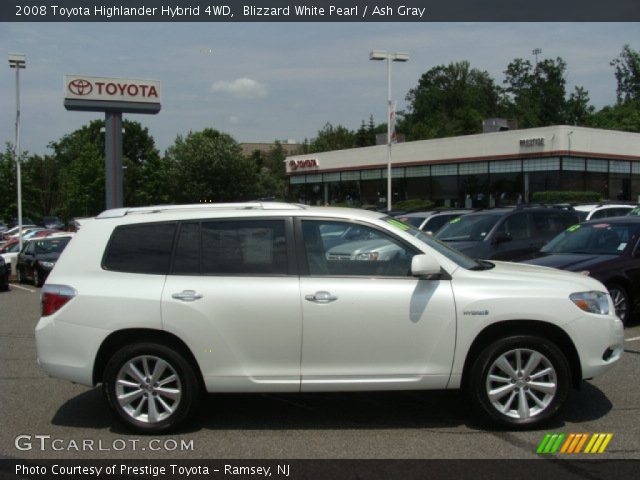 2008 Toyota Highlander Hybrid 4WD in Blizzard White Pearl