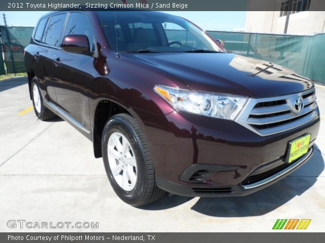 2012 Toyota Highlander  in Sizzling Crimson Mica