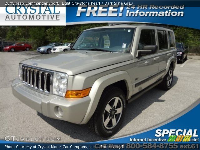 2008 Jeep Commander Sport in Light Graystone Pearl