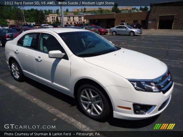 2012 Ford Fusion SEL V6 AWD in White Suede