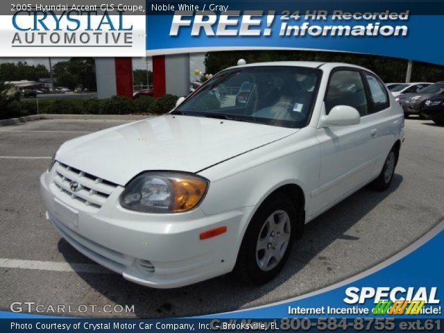 2005 Hyundai Accent GLS Coupe in Noble White