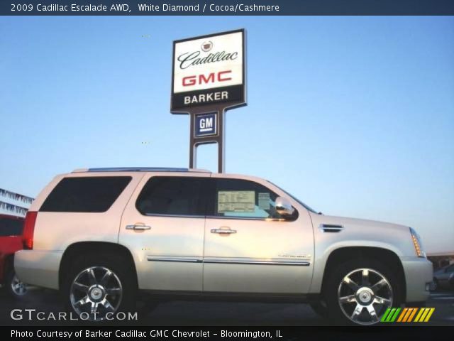 2009 Cadillac Escalade AWD in White Diamond