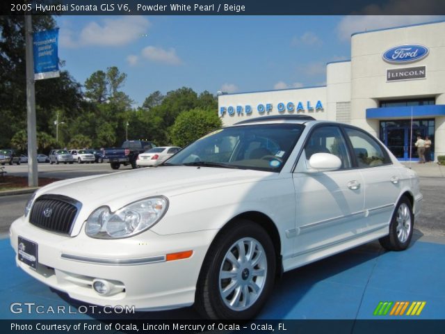 2005 Hyundai Sonata GLS V6 in Powder White Pearl