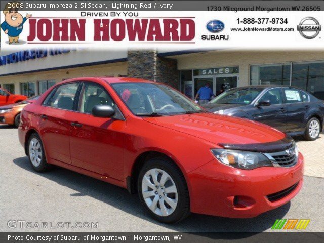 2008 Subaru Impreza 2.5i Sedan in Lightning Red