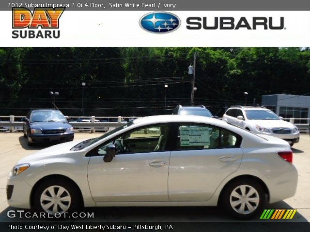 2012 Subaru Impreza 2.0i 4 Door in Satin White Pearl