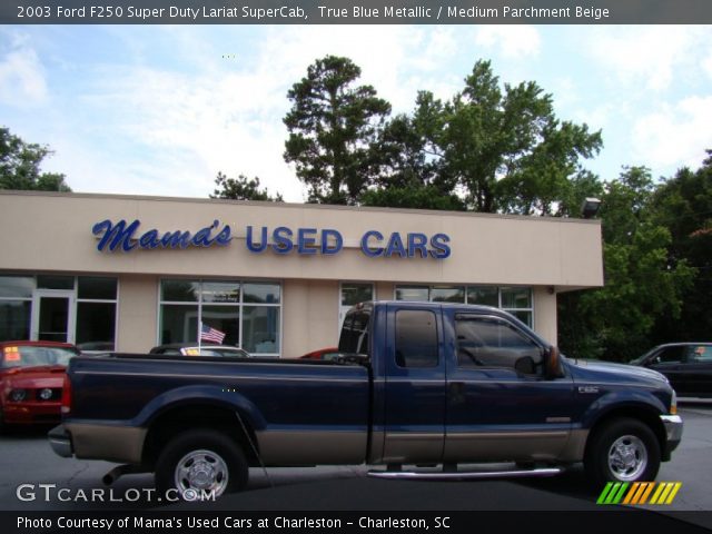 2003 Ford F250 Super Duty Lariat SuperCab in True Blue Metallic
