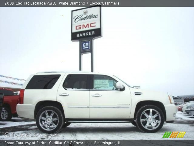 2009 Cadillac Escalade AWD in White Diamond