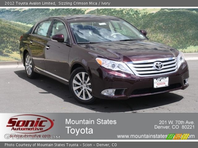 2012 Toyota Avalon Limited in Sizzling Crimson Mica