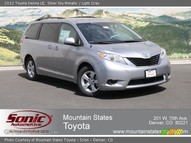 2012 Toyota Sienna LE in Silver Sky Metallic
