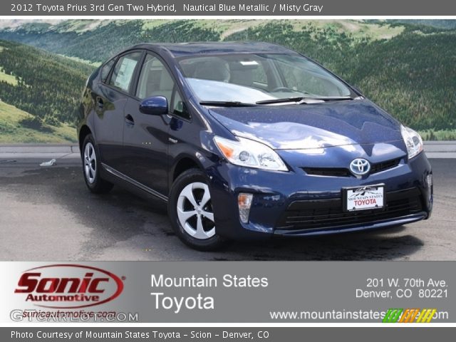 2012 Toyota Prius 3rd Gen Two Hybrid in Nautical Blue Metallic