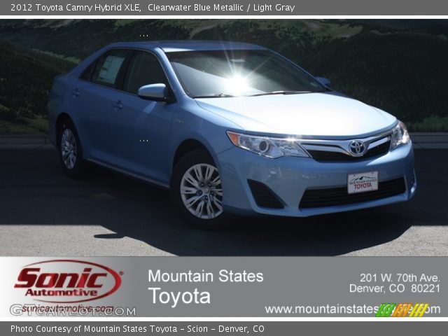 2012 Toyota Camry Hybrid XLE in Clearwater Blue Metallic