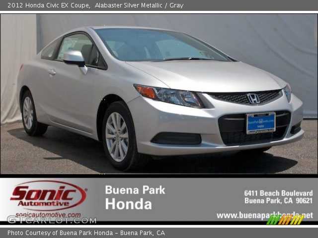 2012 Honda Civic EX Coupe in Alabaster Silver Metallic