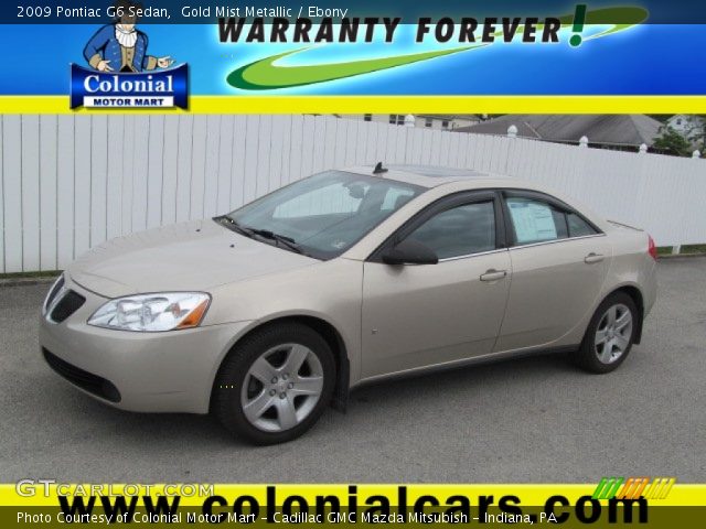 2009 Pontiac G6 Sedan in Gold Mist Metallic