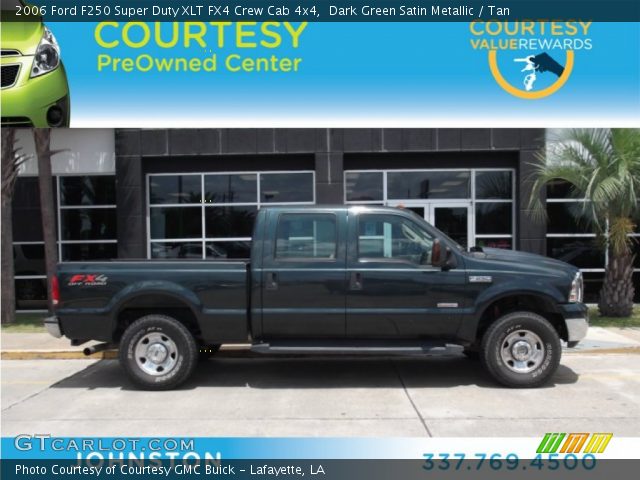 2006 Ford F250 Super Duty XLT FX4 Crew Cab 4x4 in Dark Green Satin Metallic