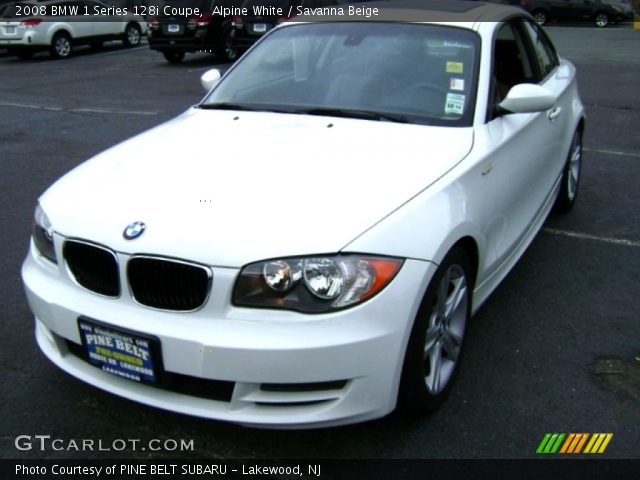 2008 BMW 1 Series 128i Coupe in Alpine White